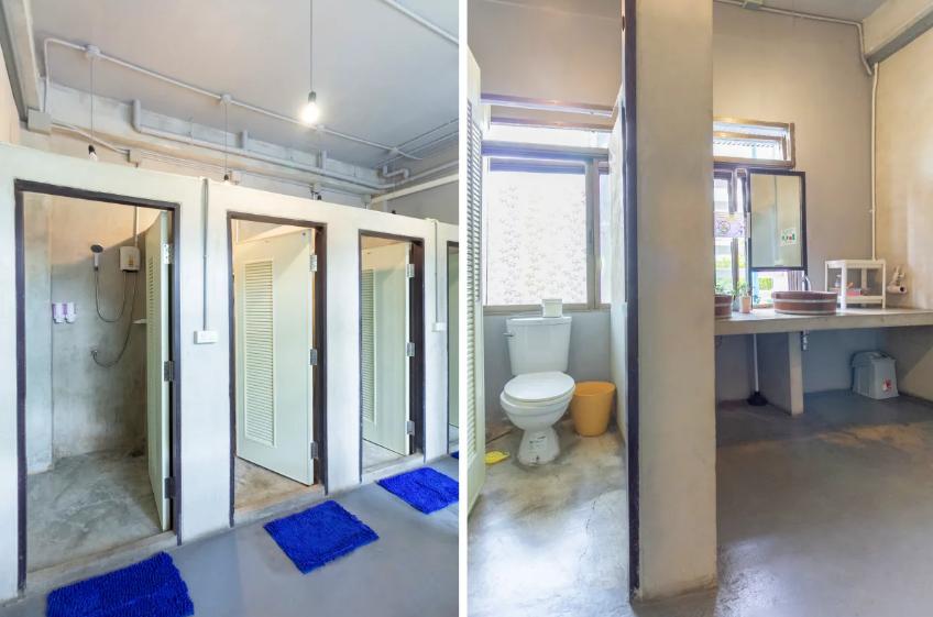 Cama en un dormitorio compartido solo para mujeres de 8 camas.